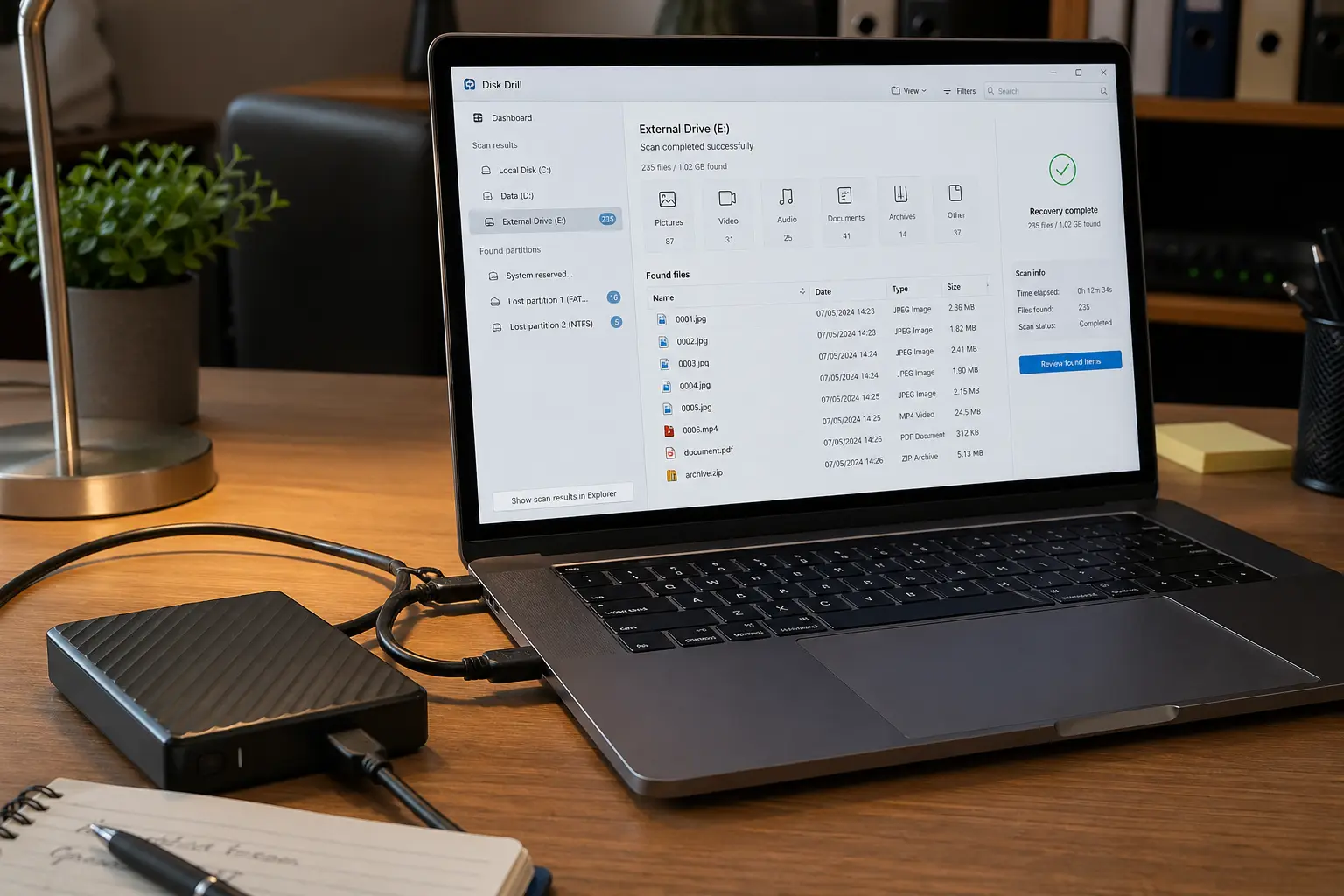 Recovering data from a failed hard drive during an onsite computer repair