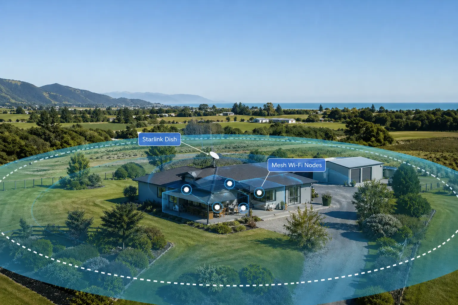 Small business IT equipment being stabilised in Otaki