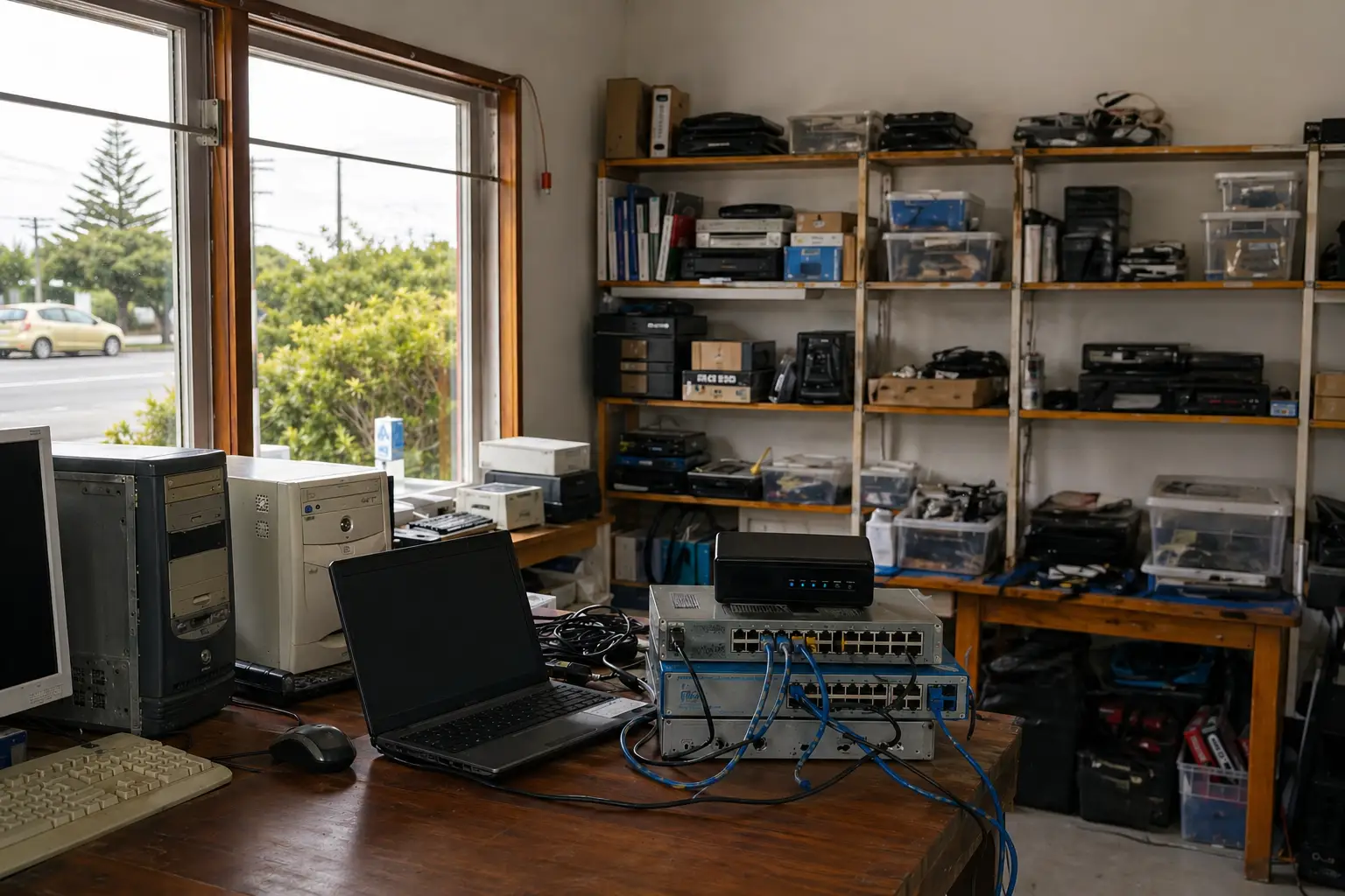 Rural Wi-Fi and satellite internet setup at an Otaki lifestyle property
